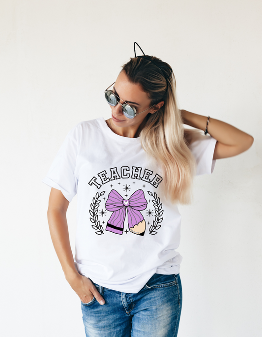 White Touches a Heart Tee