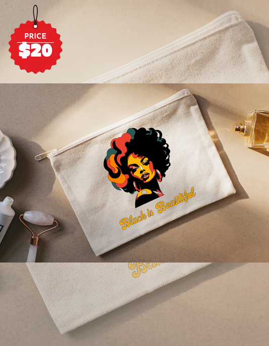 Black is Beautiful Afro Art Pouch